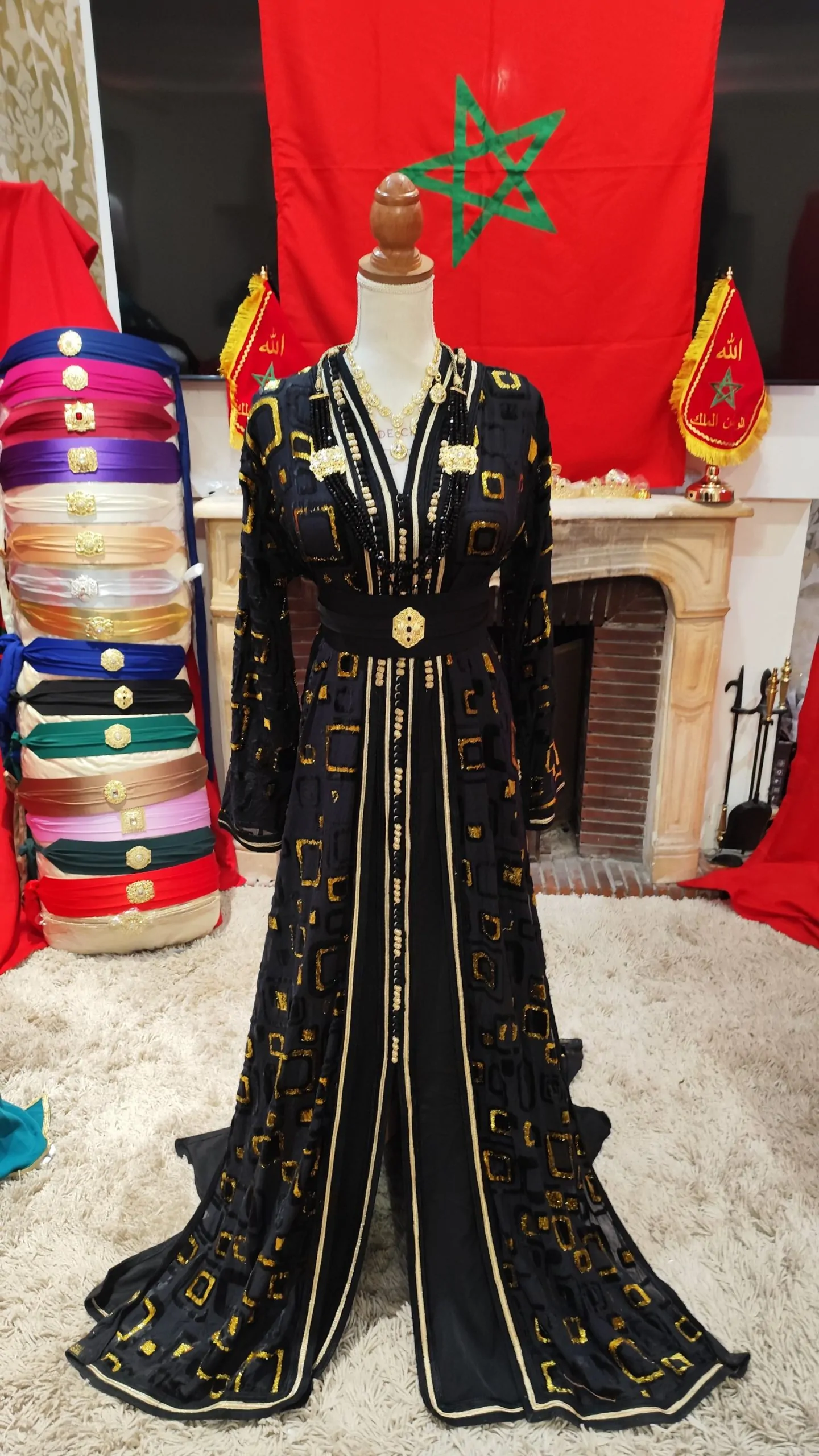caftan marocain d occasion avec ceinture – Image 10
