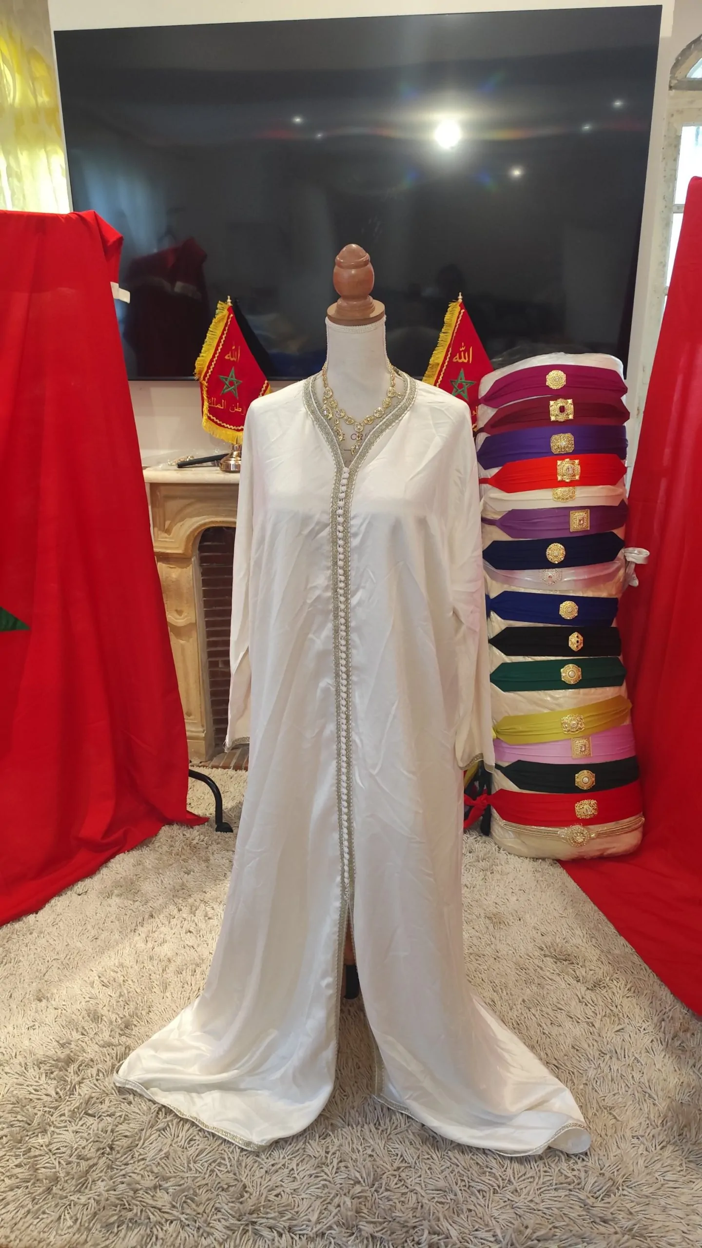 caftan marocain grande taille d occasion 70cm – Image 3