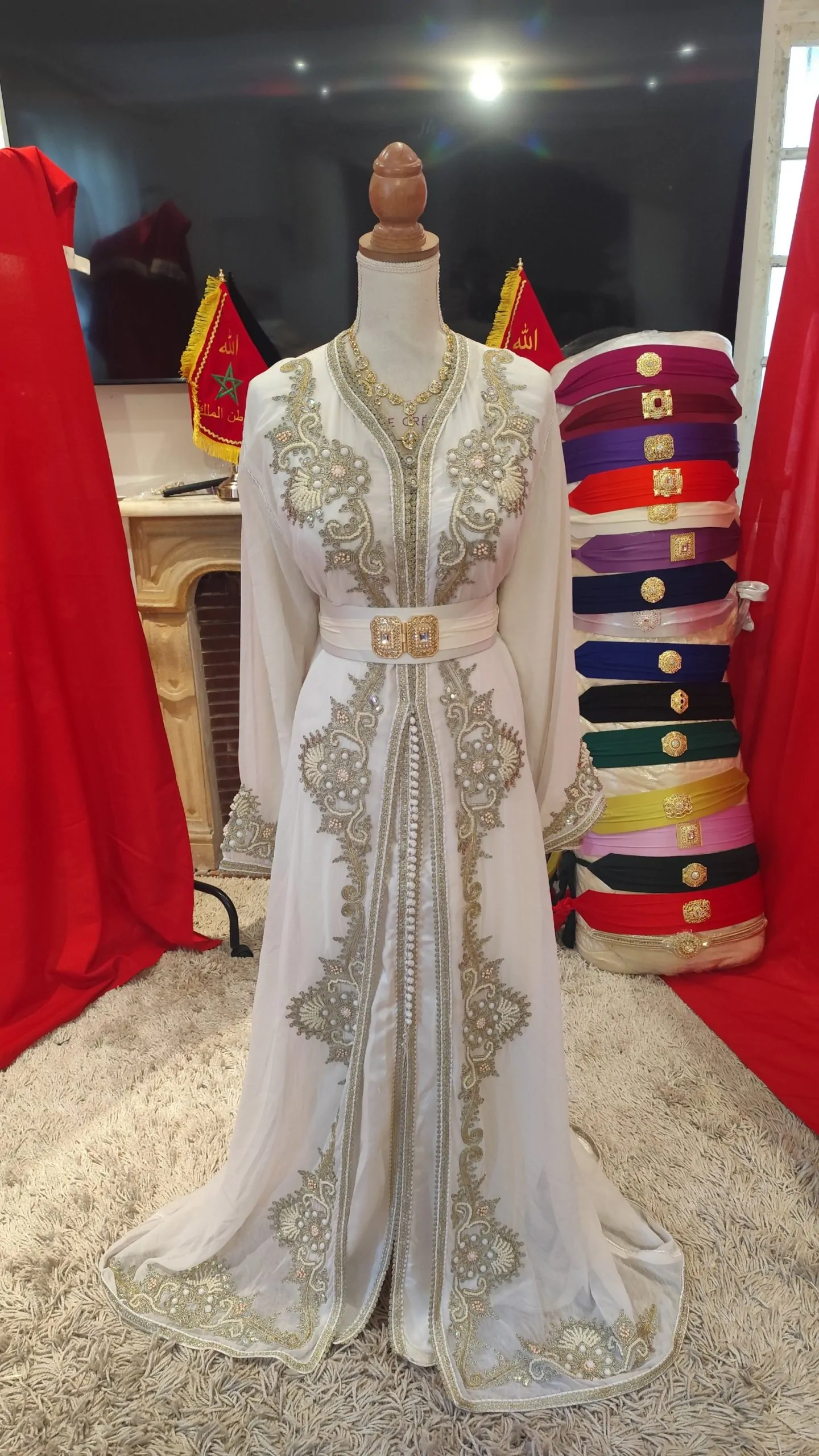 caftan marocain grande taille d occasion 70cm – Image 7