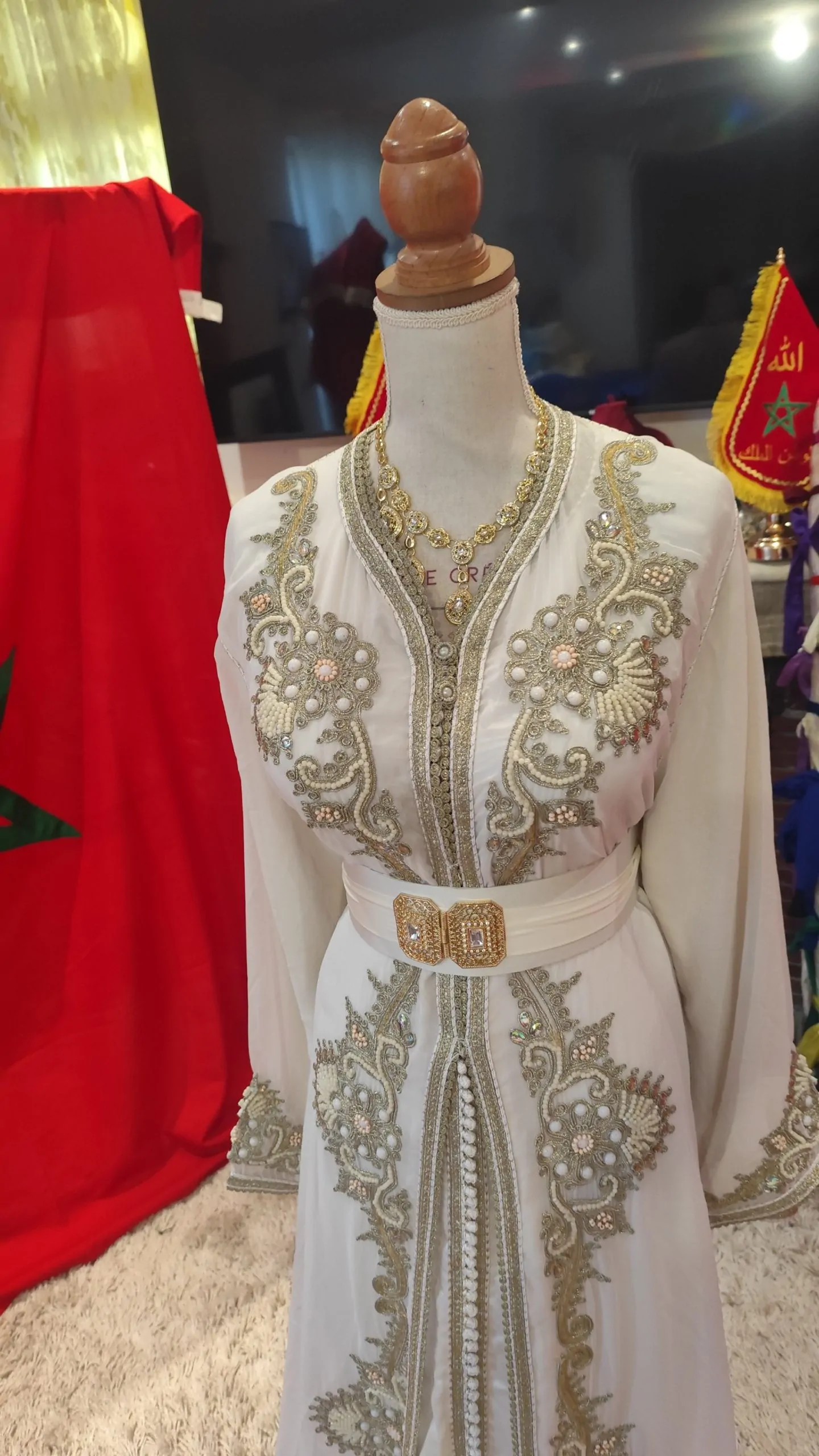 caftan marocain grande taille d occasion 70cm – Image 9
