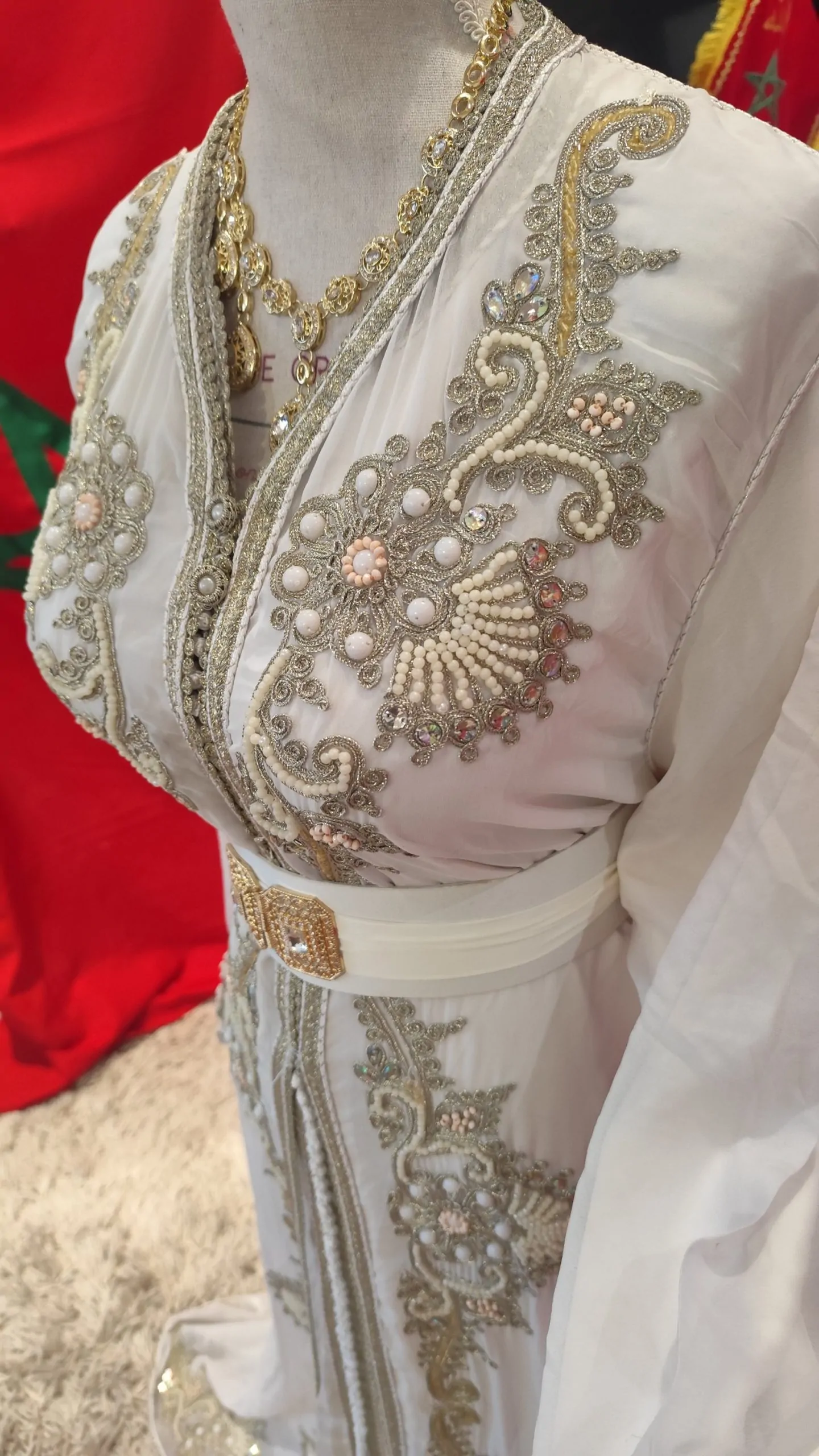 caftan marocain grande taille d occasion 70cm – Image 5