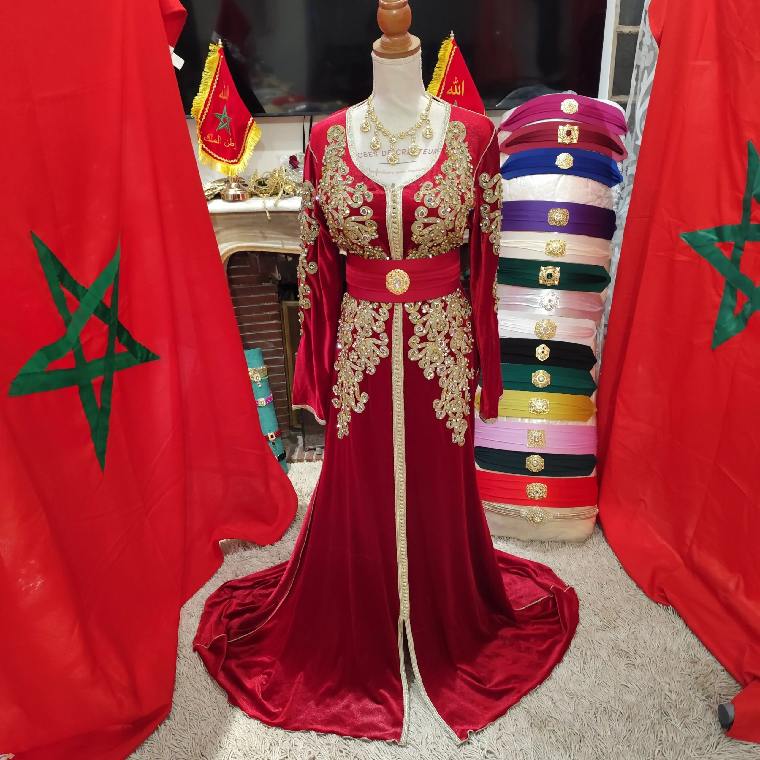 caftan marocain d occasion avec ceinture