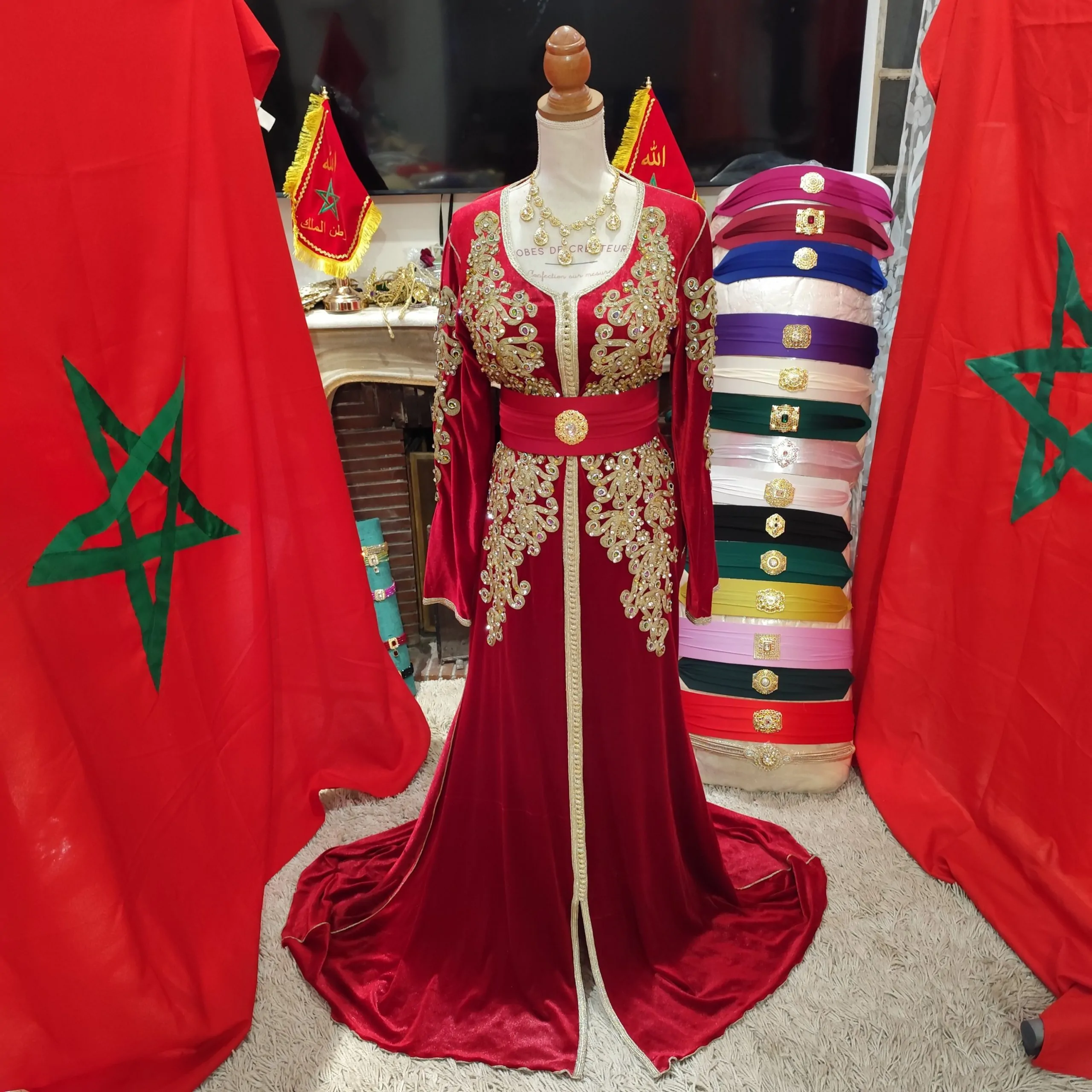 caftan marocain d occasion avec ceinture – Image 12