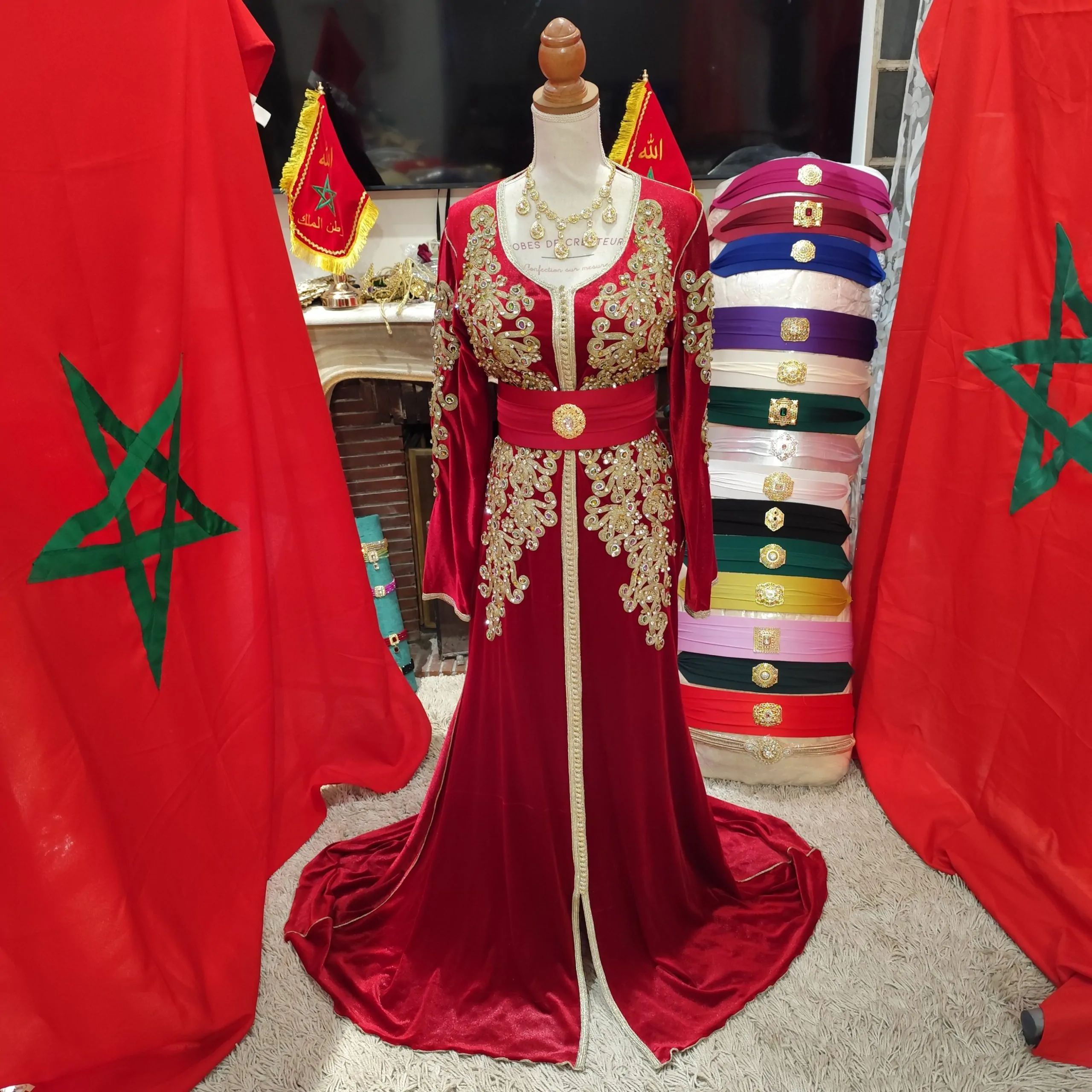caftan marocain d occasion avec ceinture – Image 13