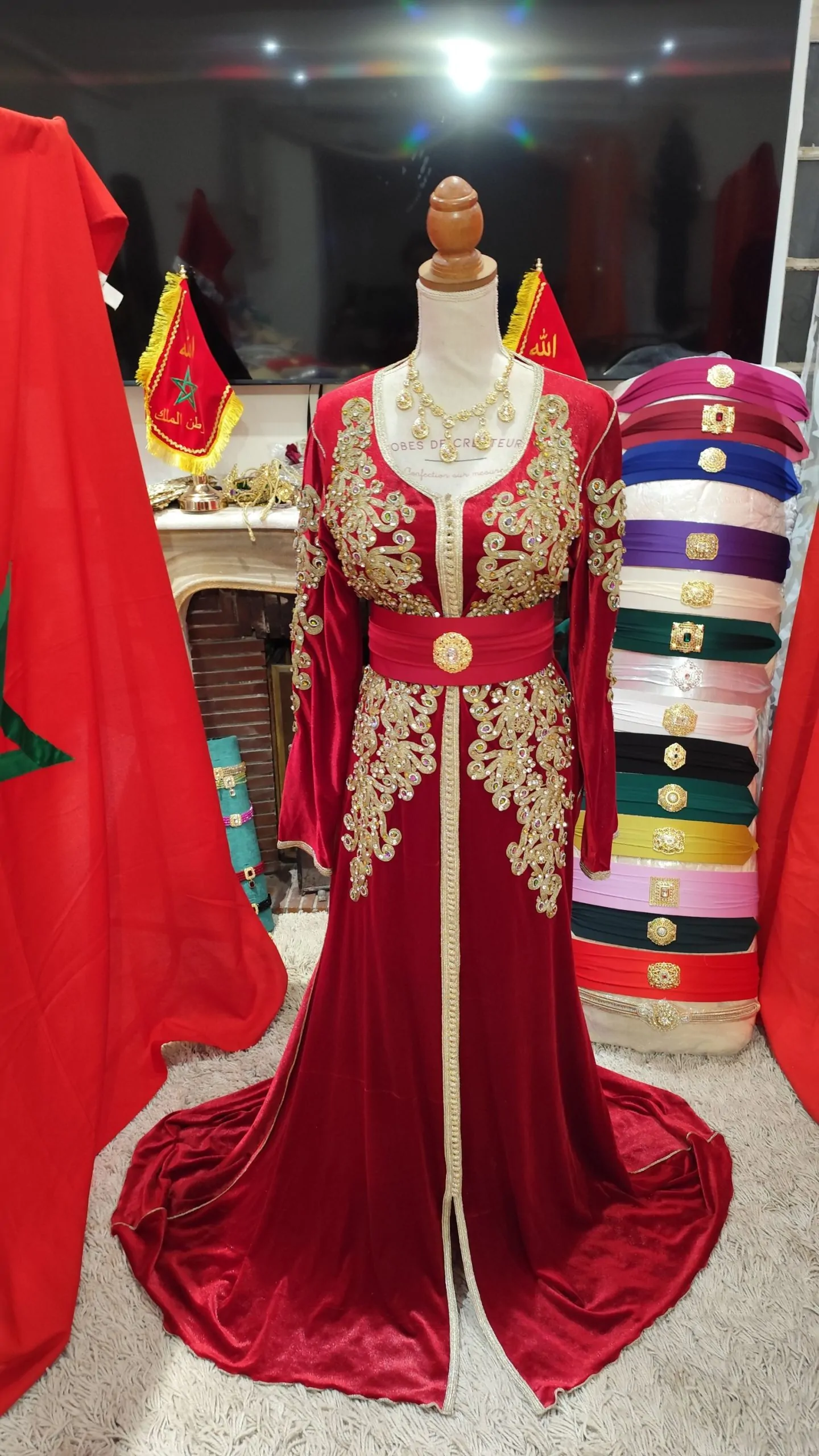 caftan marocain d occasion avec ceinture – Image 5