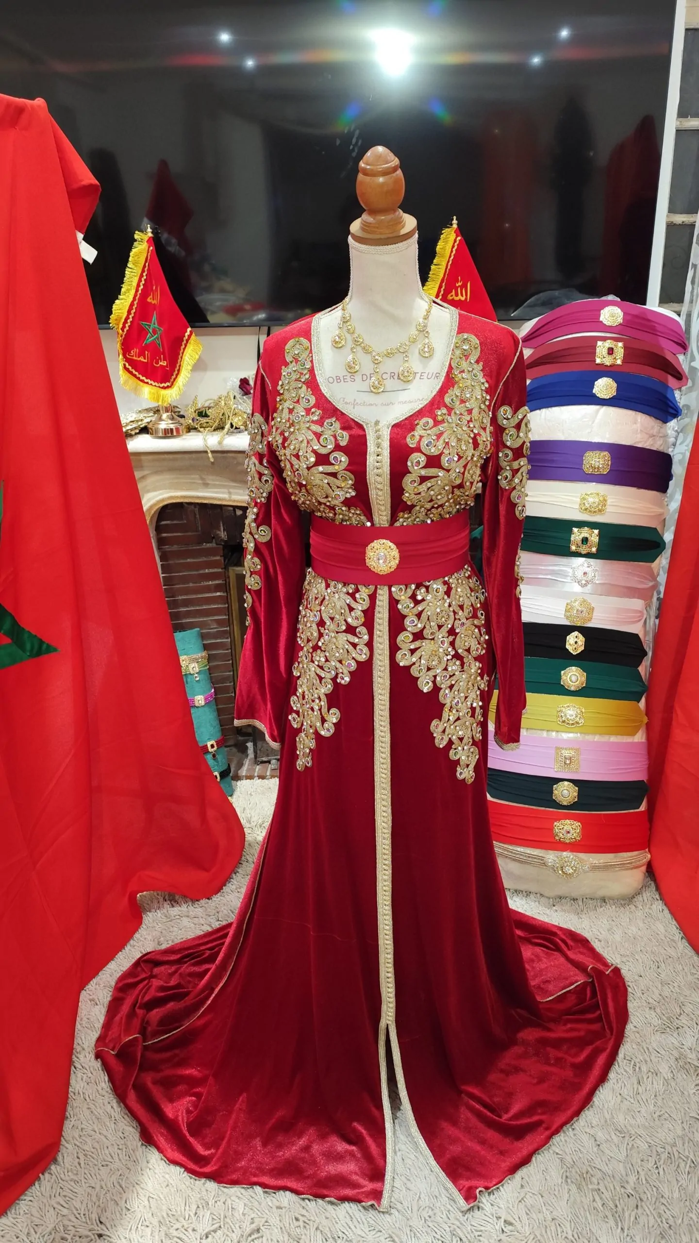 caftan marocain d occasion avec ceinture – Image 9