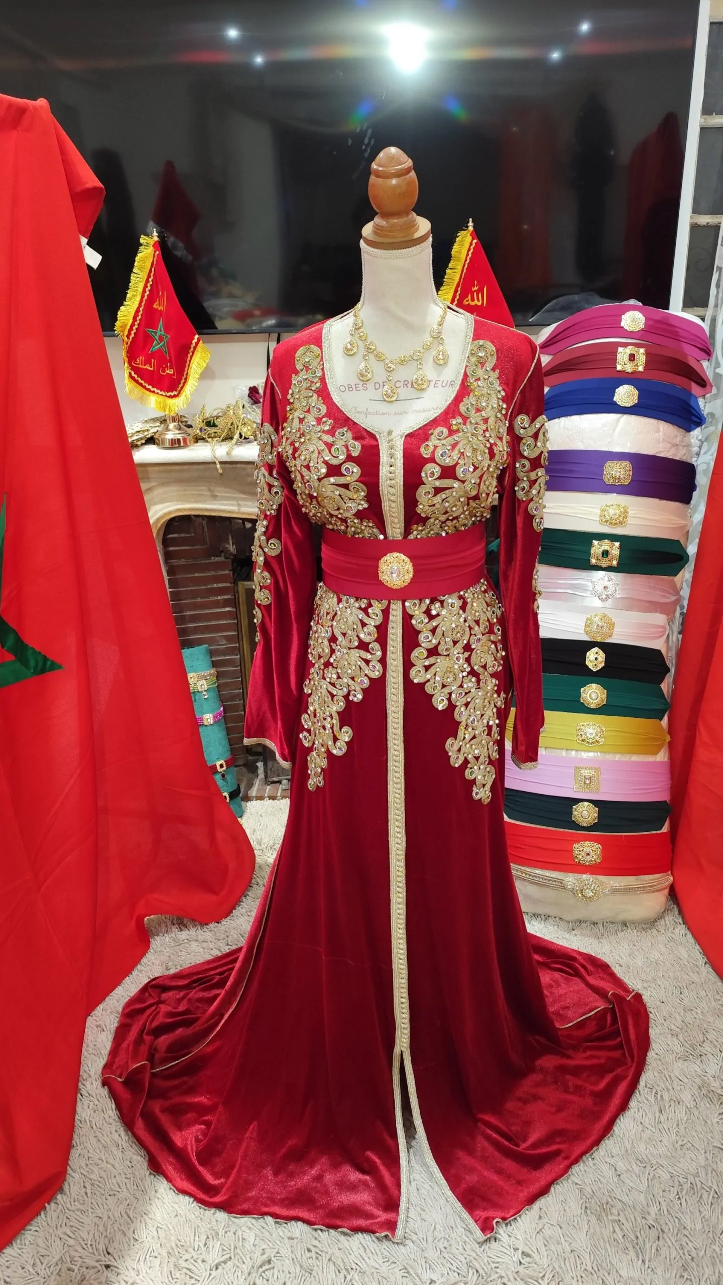 caftan marocain d occasion avec ceinture – Image 10