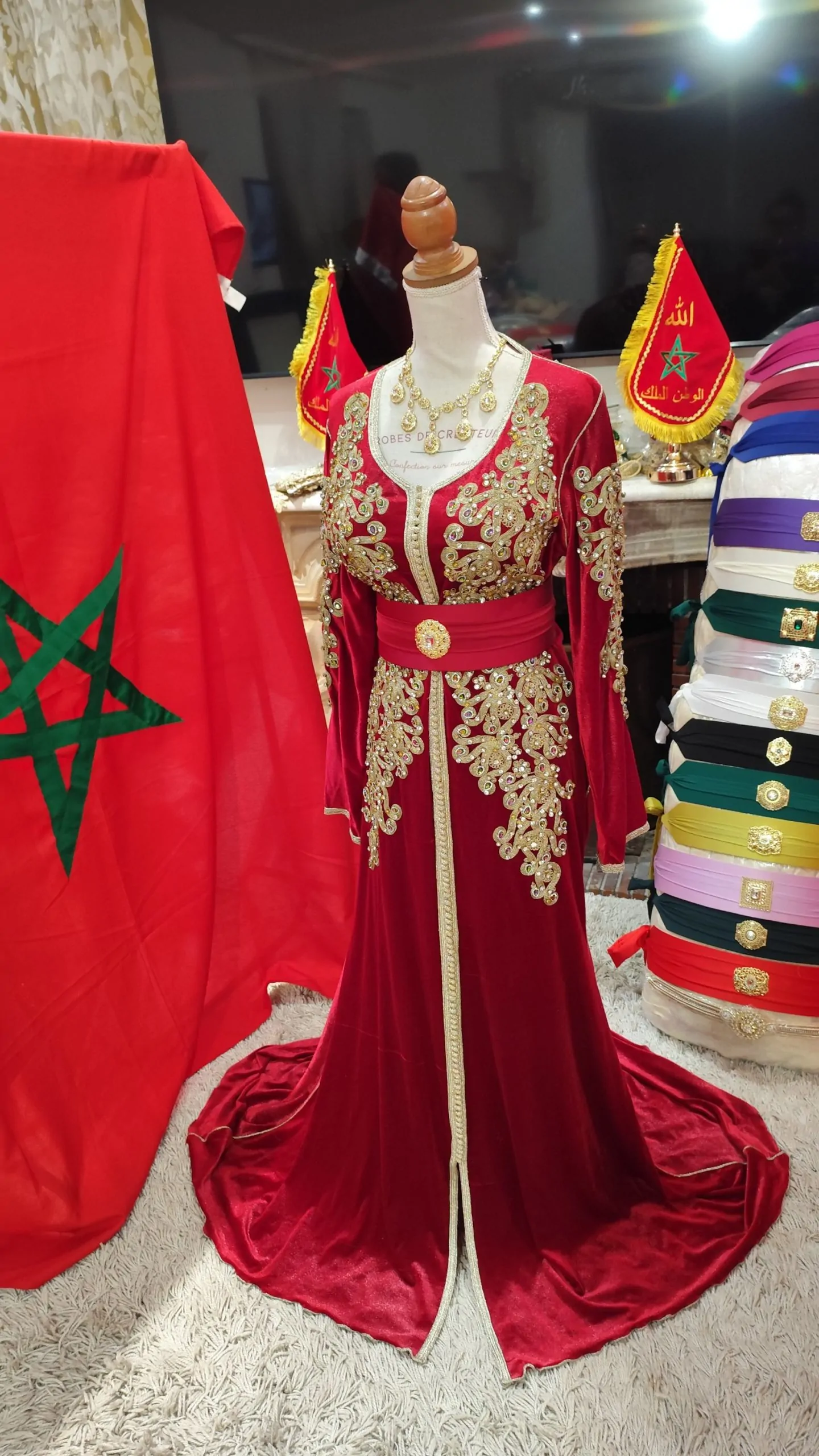 caftan marocain d occasion avec ceinture – Image 7
