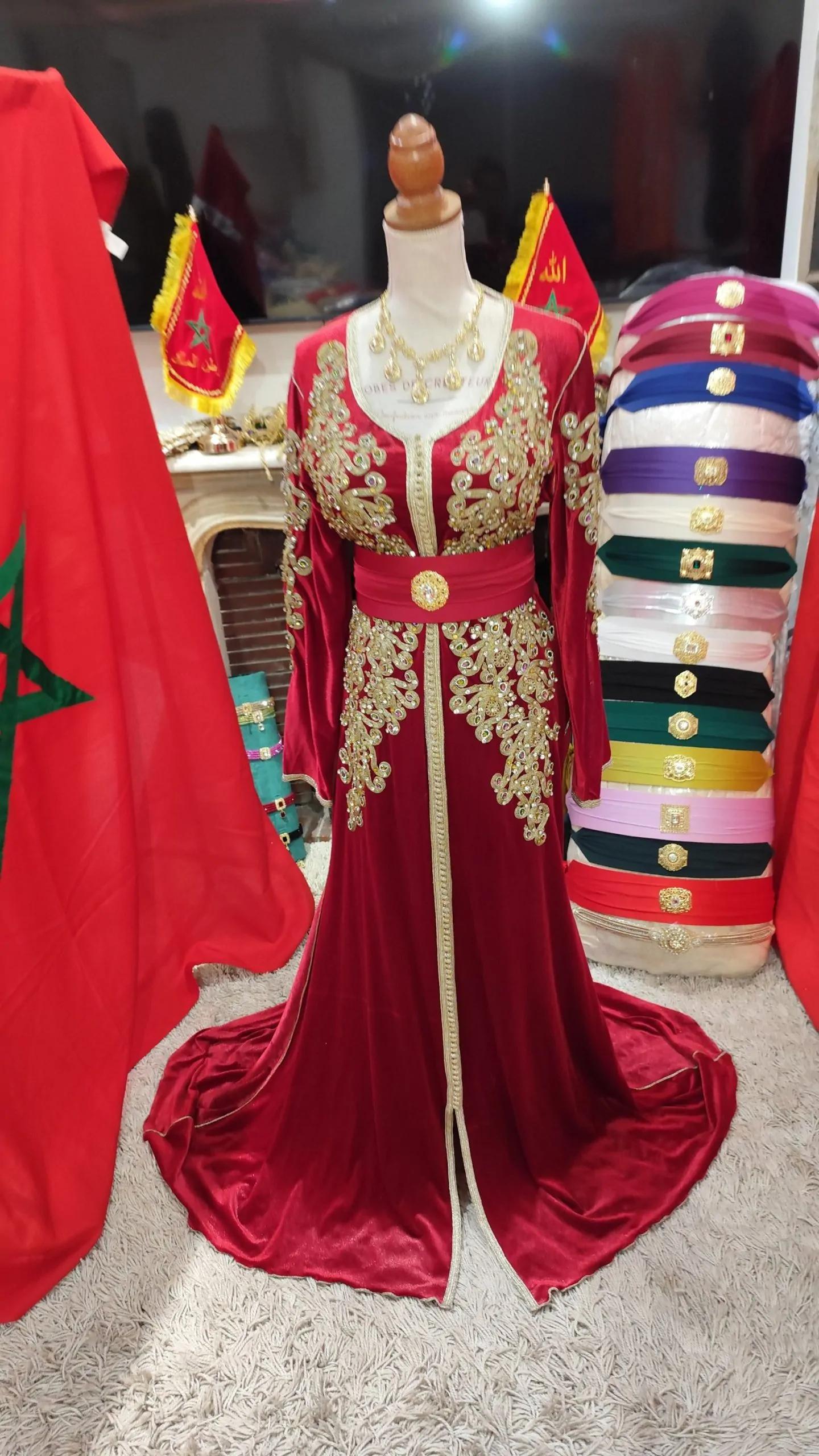 caftan marocain d occasion avec ceinture – Image 3