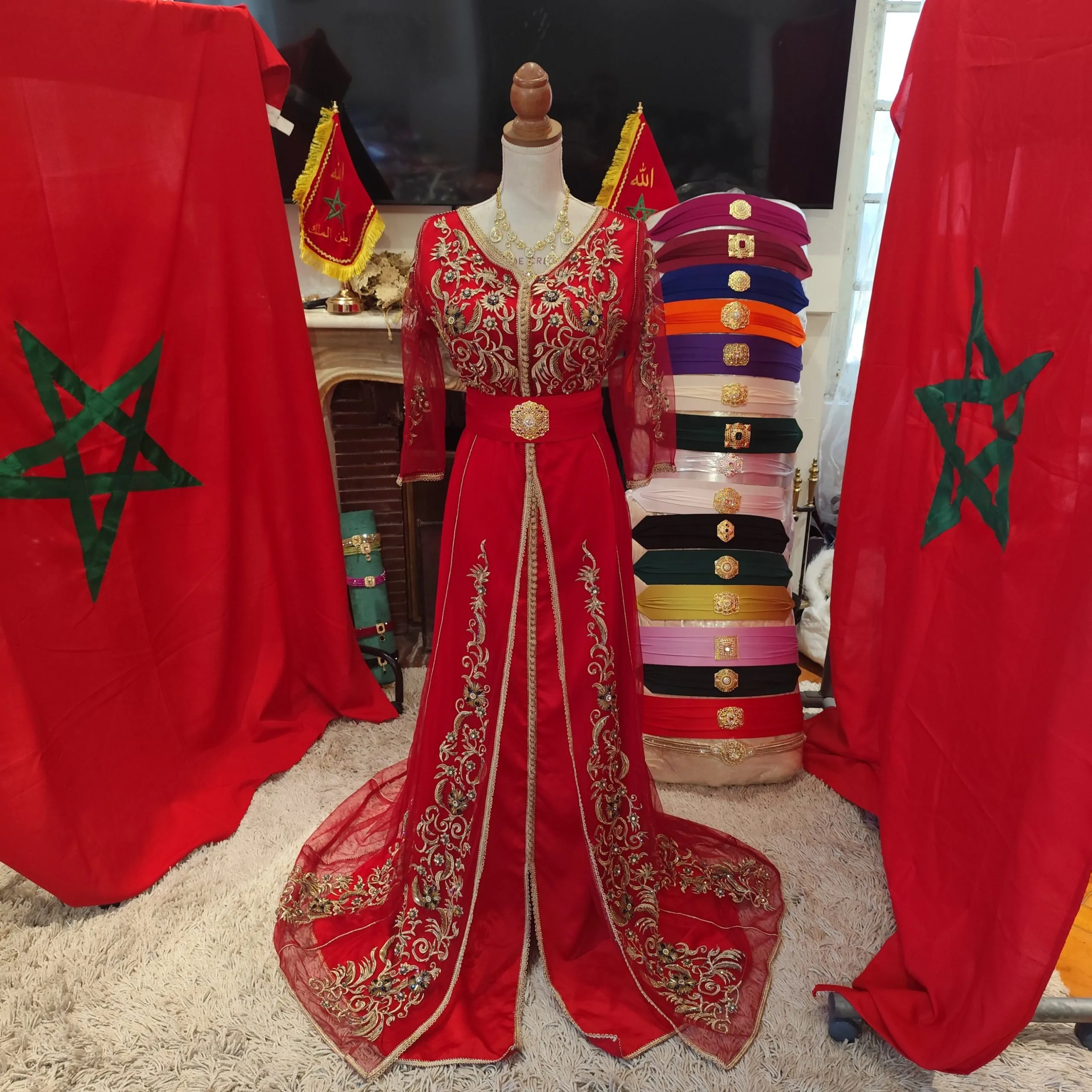 caftan marocain d occasion avec ceinture – Image 13