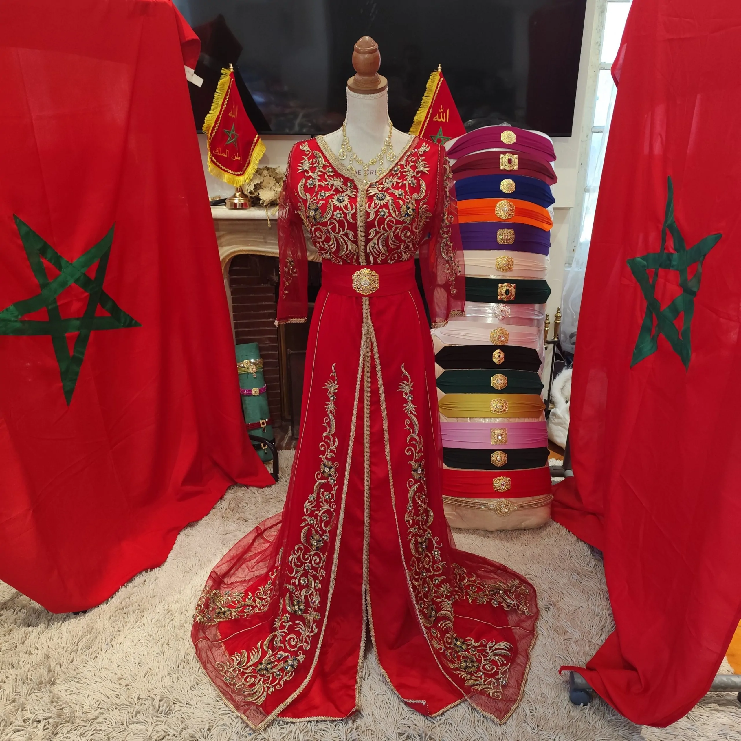 caftan marocain d occasion avec ceinture