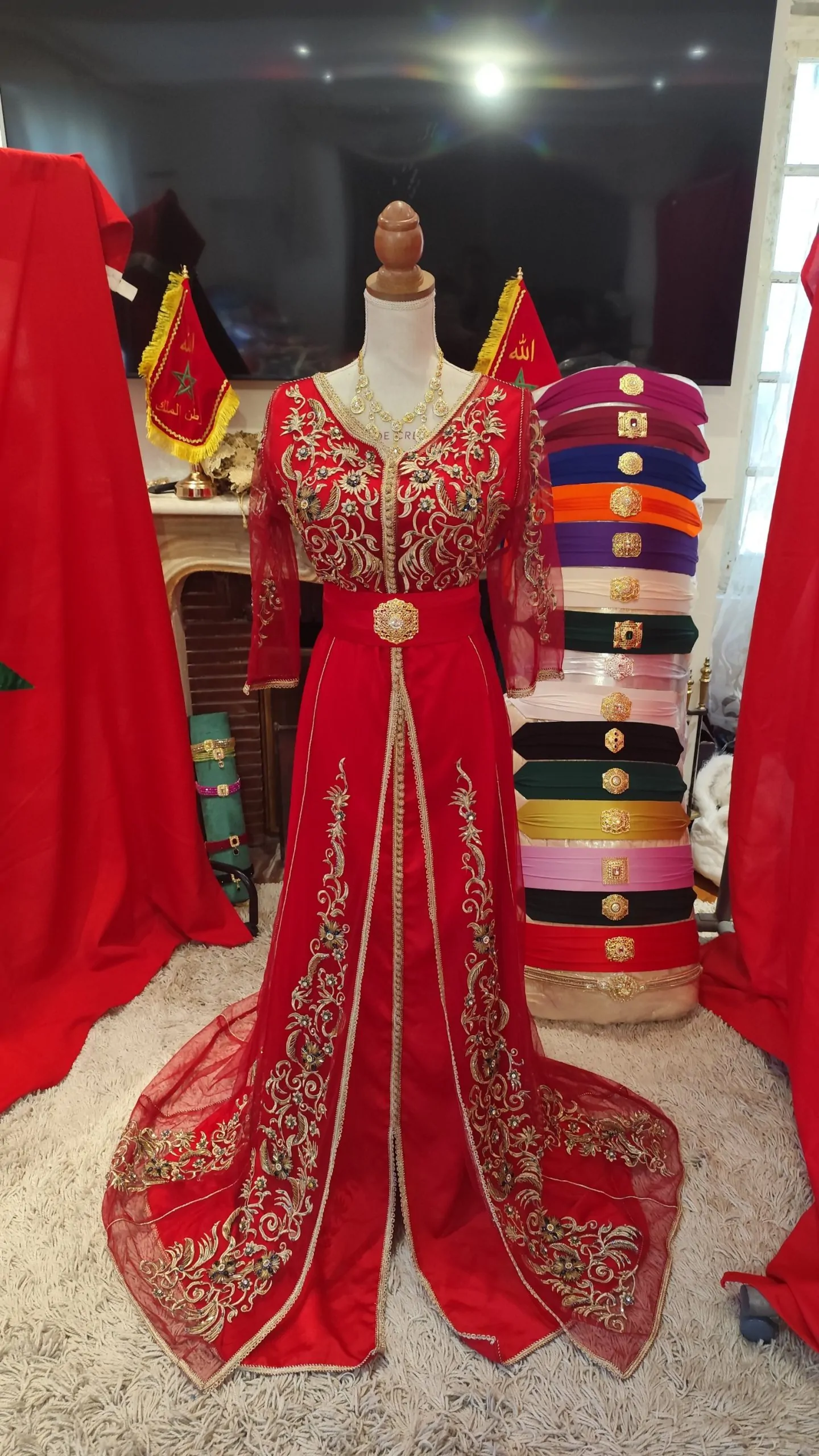 caftan marocain d occasion avec ceinture – Image 9