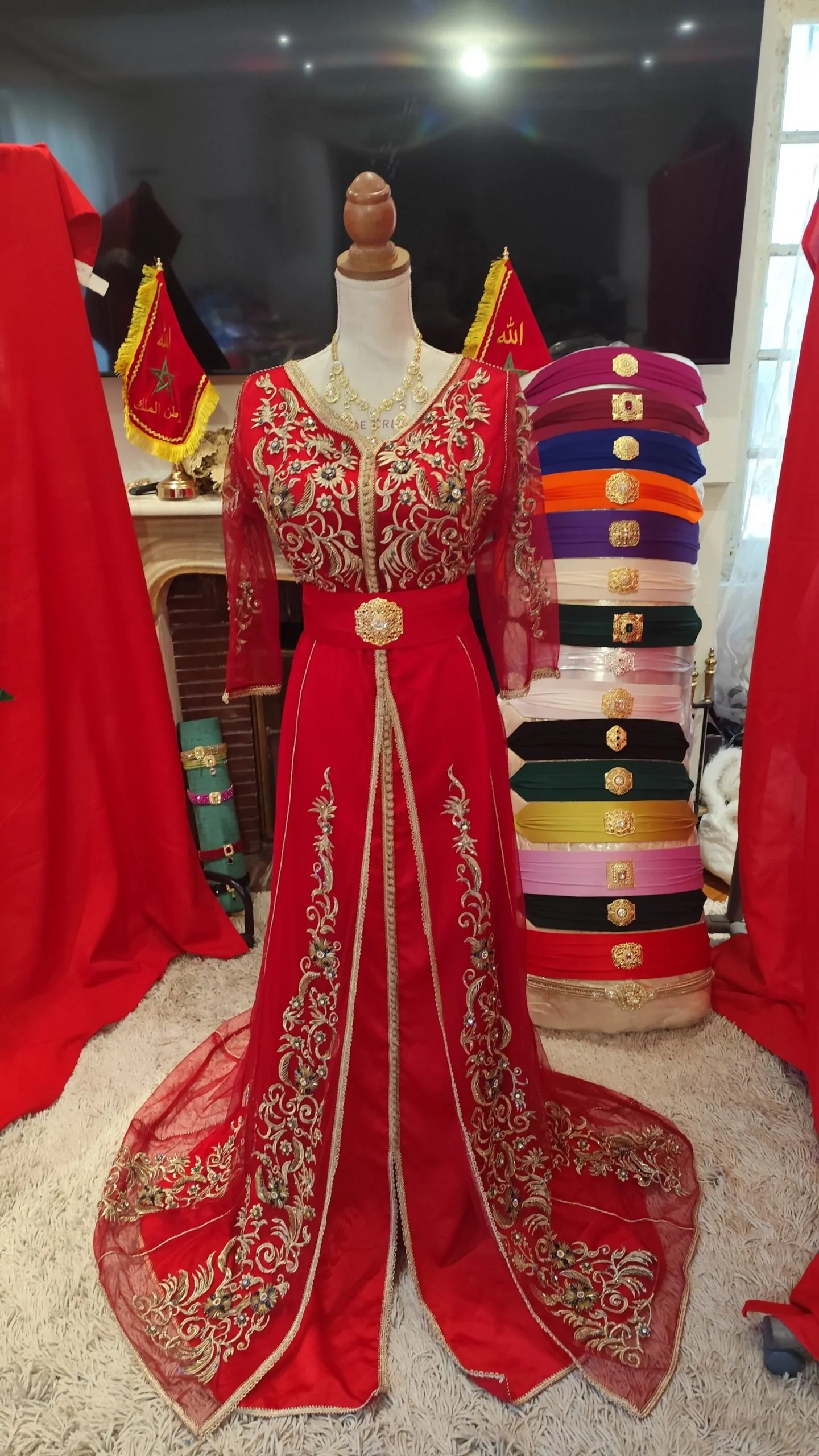 caftan marocain d occasion avec ceinture – Image 2