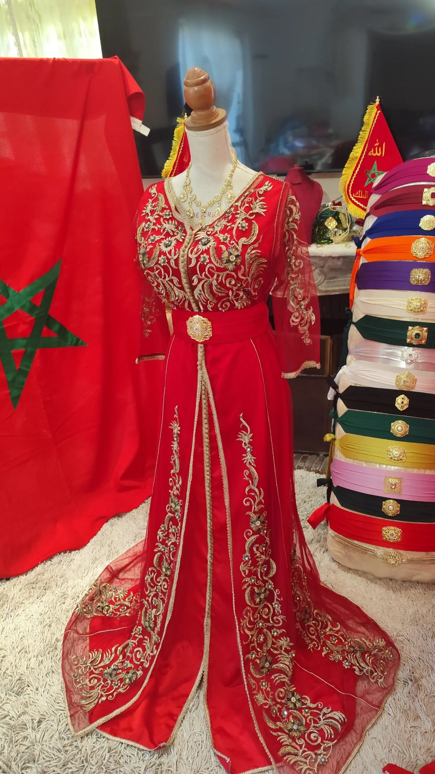 caftan marocain d occasion avec ceinture – Image 10