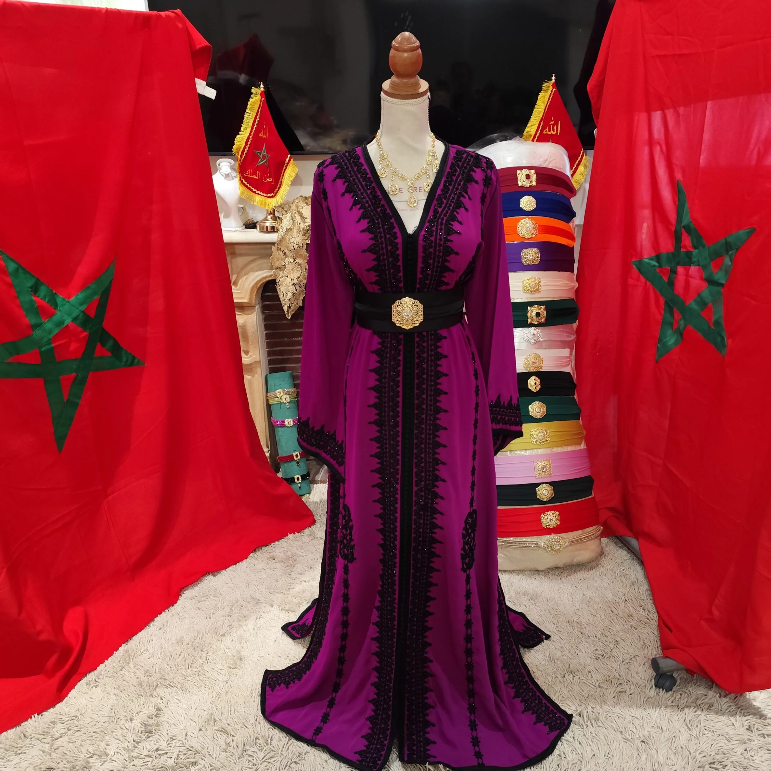 caftan marocain porté une fois