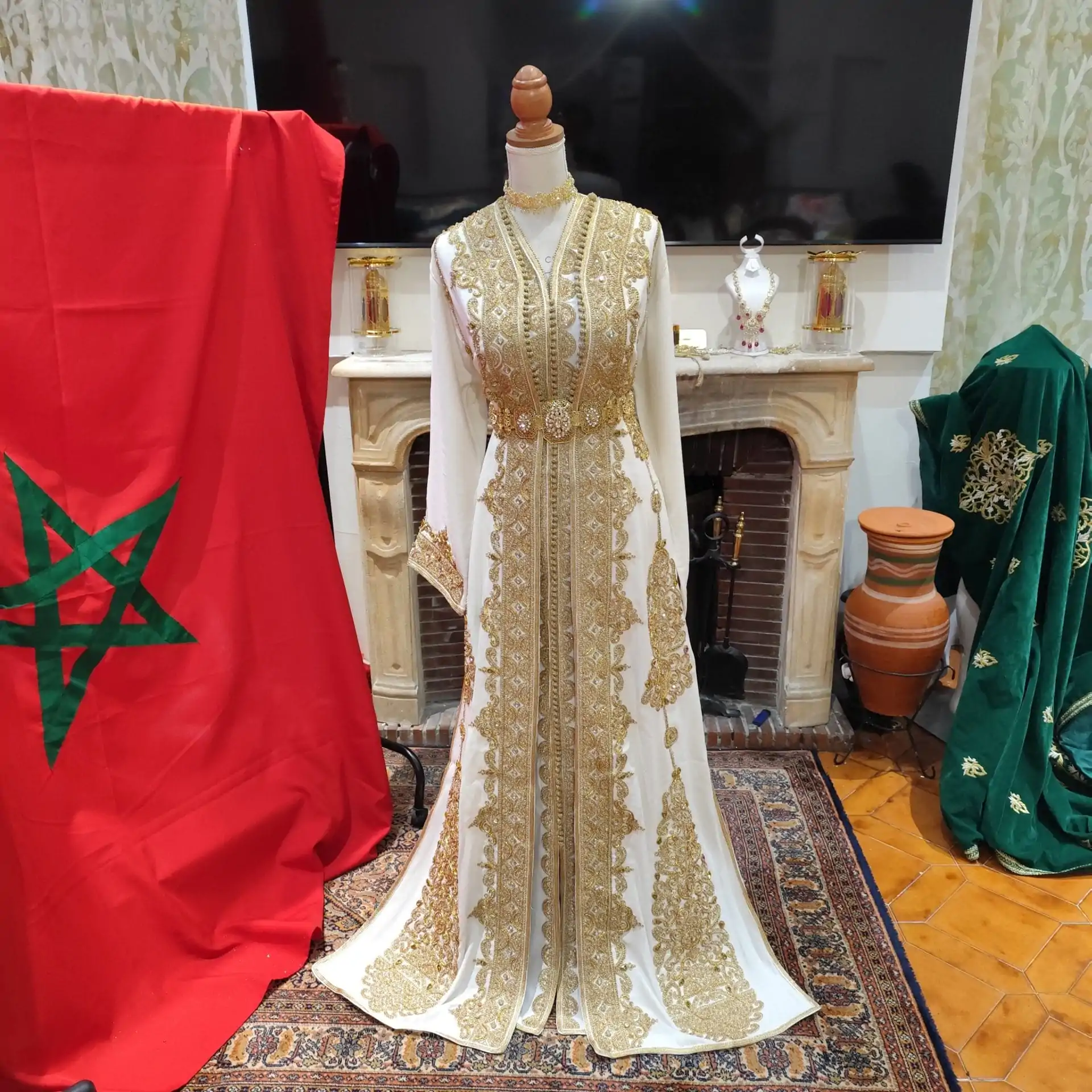 caftan marocain neuf - takchita deux pièces