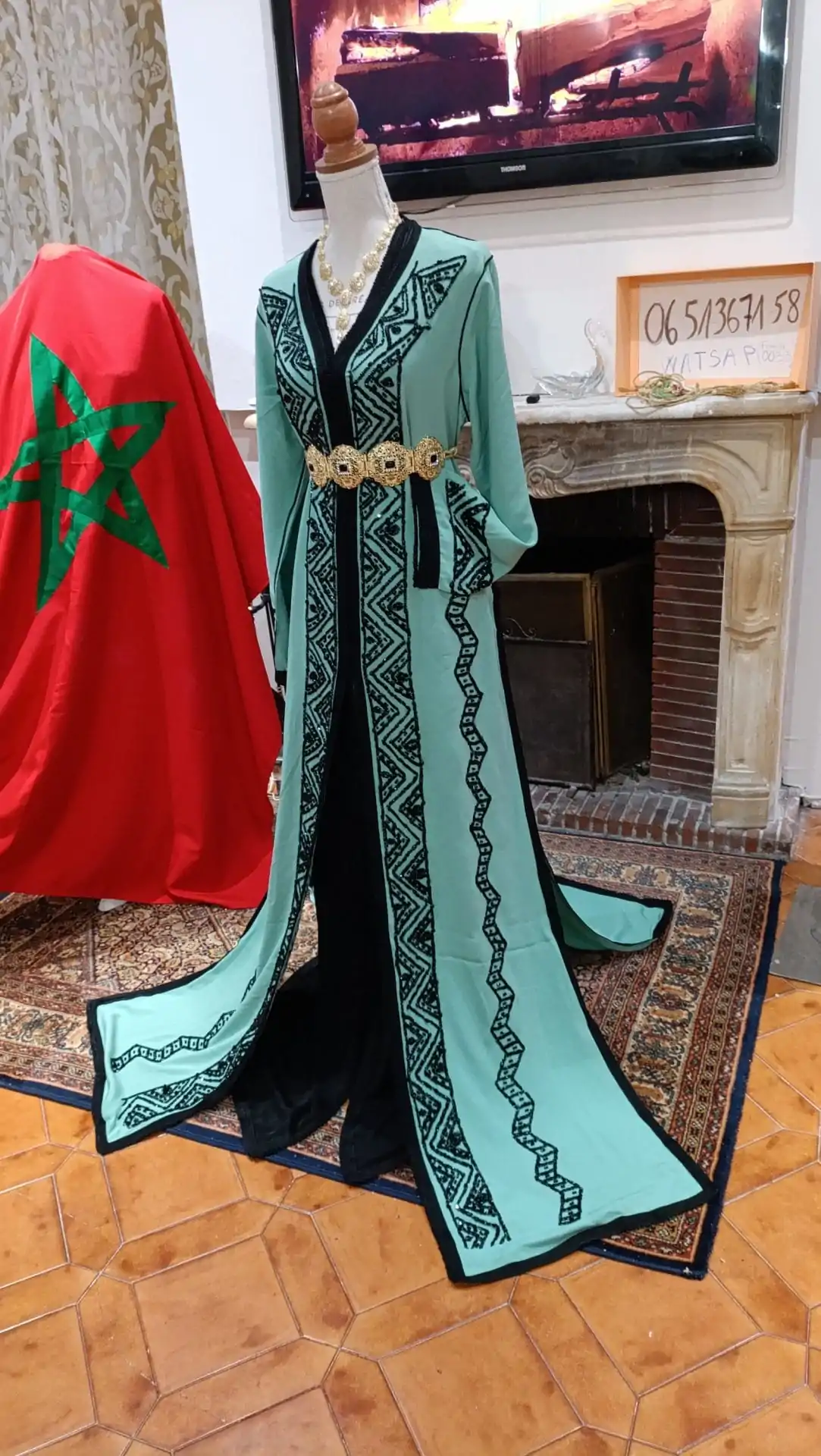caftan marocain neuf - Takchita deux pièces – Image 3