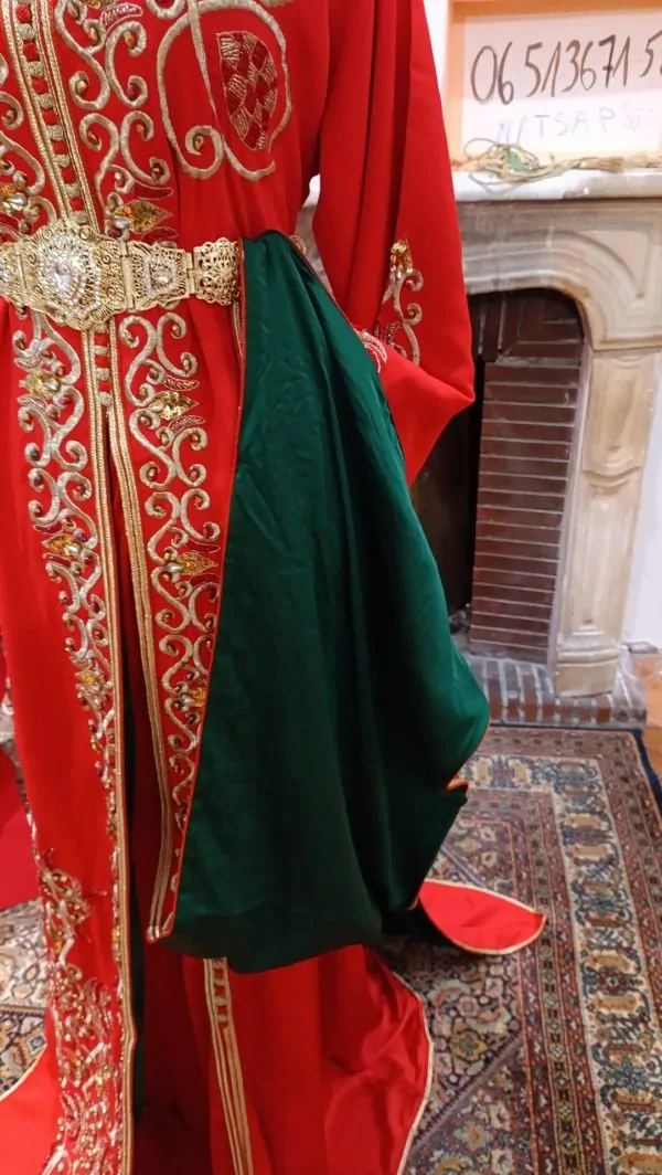 Nieuwe gevoerde Marokkaanse kaftan – tweedelige takchita — photo 4