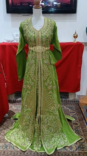 قفطان مغربي جديد فاخر - تقشيطة قطعتين