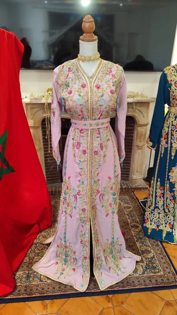 قفطان مغربي جديد مبطن مع حزام — photo 12