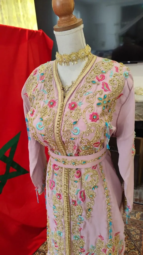 قفطان مغربي جديد مبطن مع حزام — photo 3