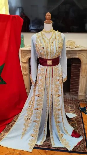 Caftano marocchino nuovo foderato – takchita in due pezzi