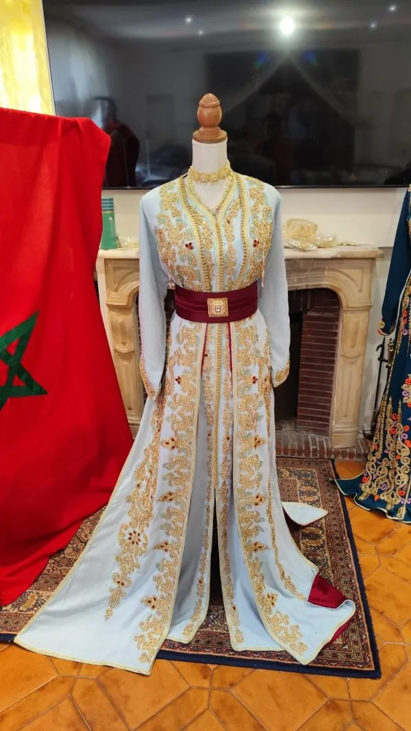 Neuer gefütterter marokkanischer Kaftan – zweiteilige Takchita — photo 5