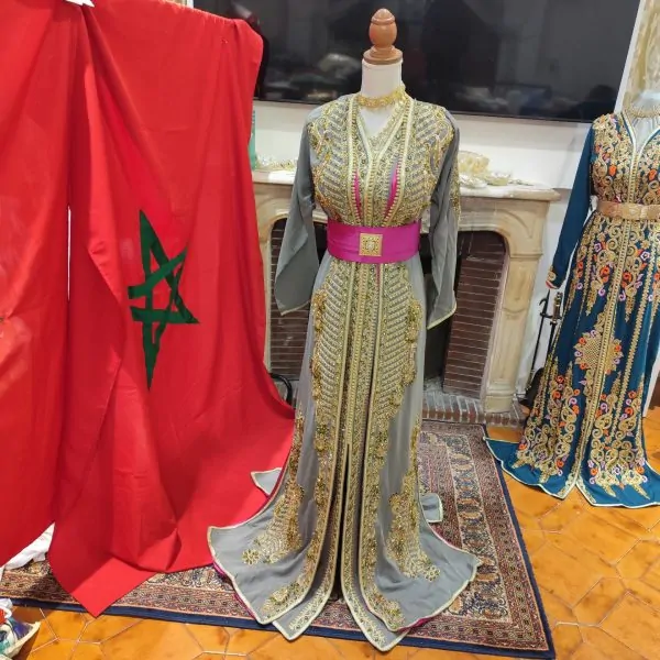 caftan marocain neuf avec doublure - Takchita deux pièces