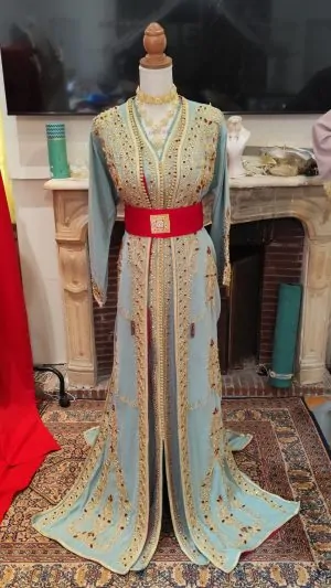 Caftano marocchino nuovo foderato – takchita in due pezzi