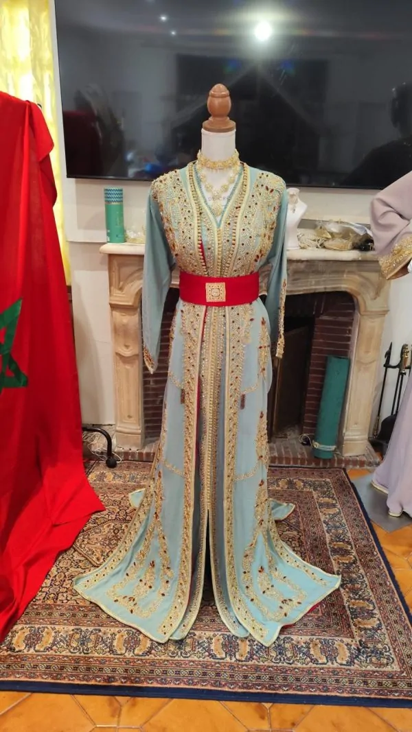 قفطان مغربي جديد مبطن - تقشيطة قطعتين — photo 2
