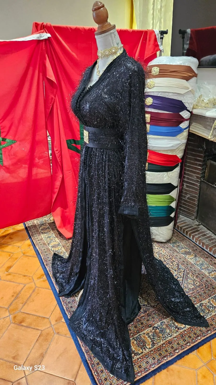 caftan marocain neuf avec ceinture - Takchita deux pièces – Image 5