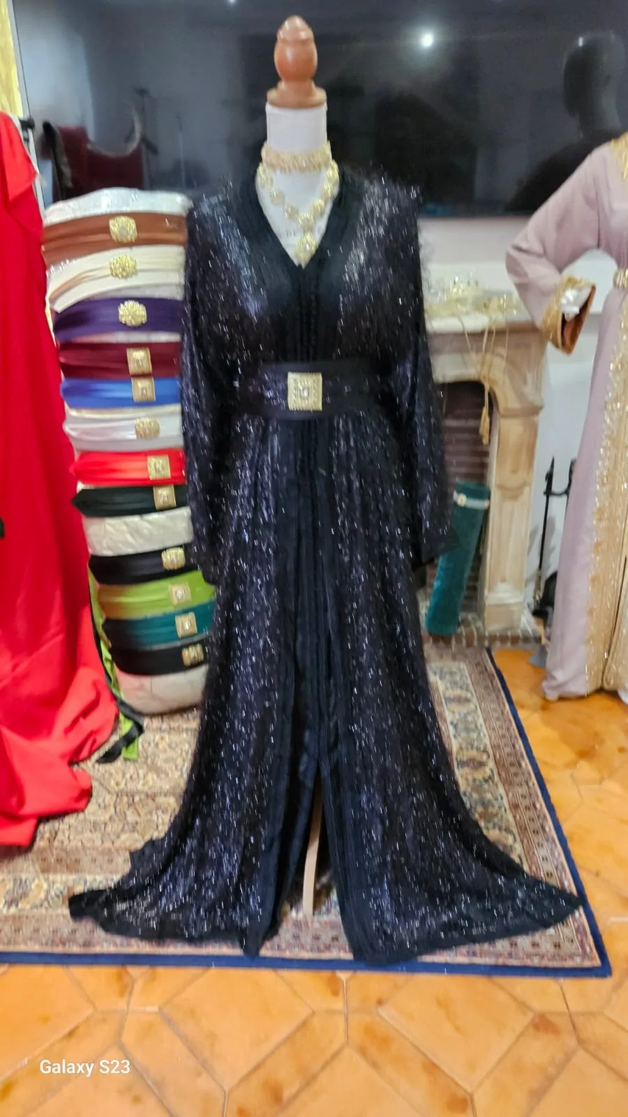 caftan marocain neuf avec ceinture - Takchita deux pièces – Image 6