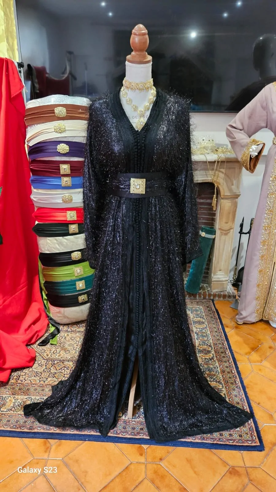 caftan marocain neuf avec ceinture - Takchita deux pièces – Image 4