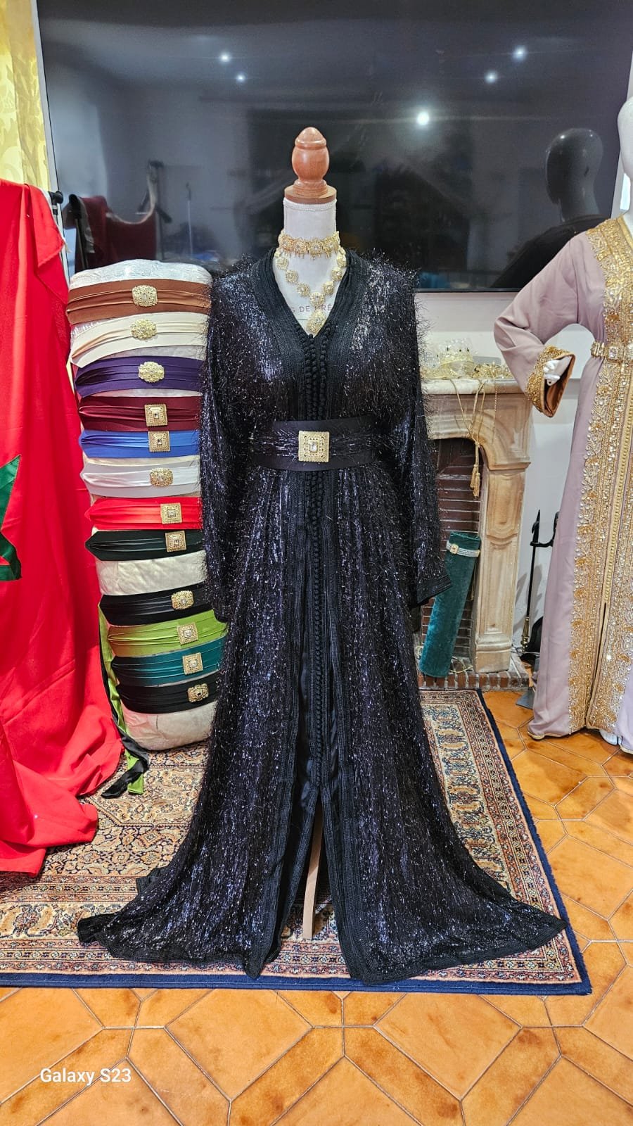 caftan marocain neuf avec ceinture - Takchita deux pièces – Image 3
