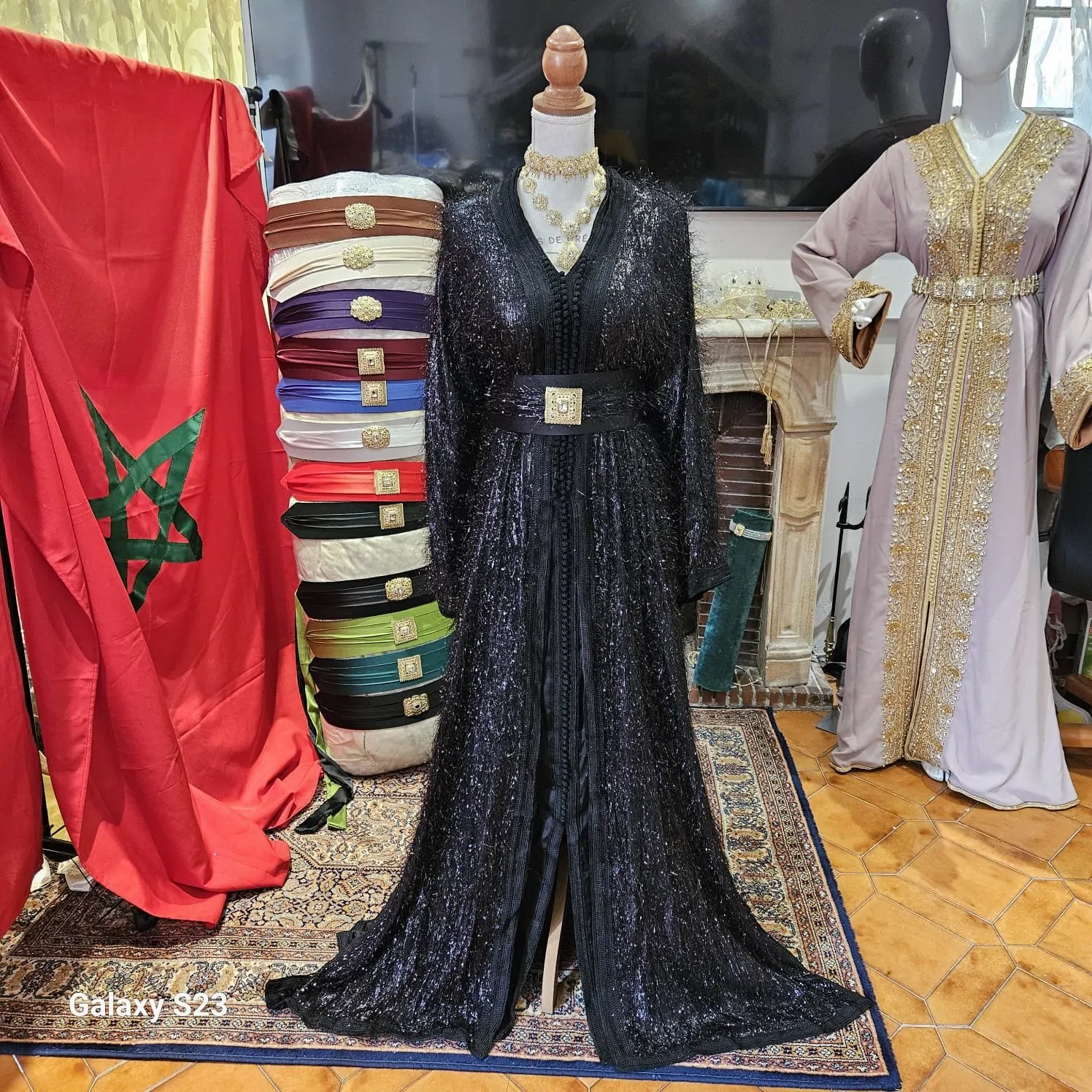 caftan marocain neuf avec ceinture - Takchita deux pièces – Image 11