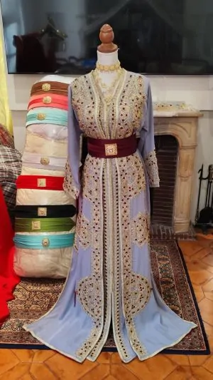 caftan marocain neuf doublé _ takchita deux pièces