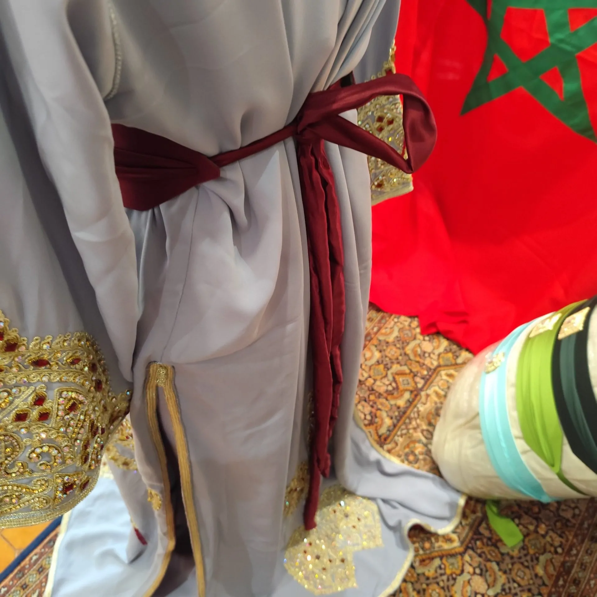 caftan marocain neuf doublé _ takchita deux pièces – Image 9
