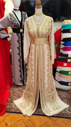قفطان مغربي جديد مبطن