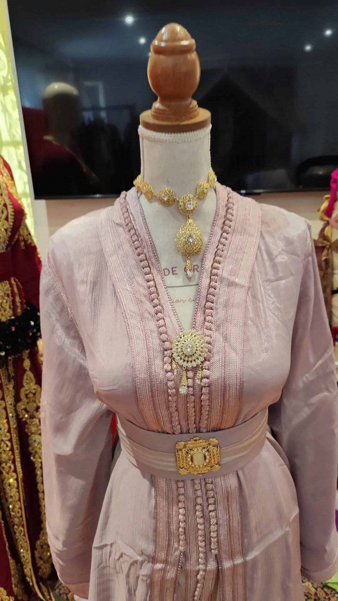 caftan marocain neuf avec ceinture – Image 4