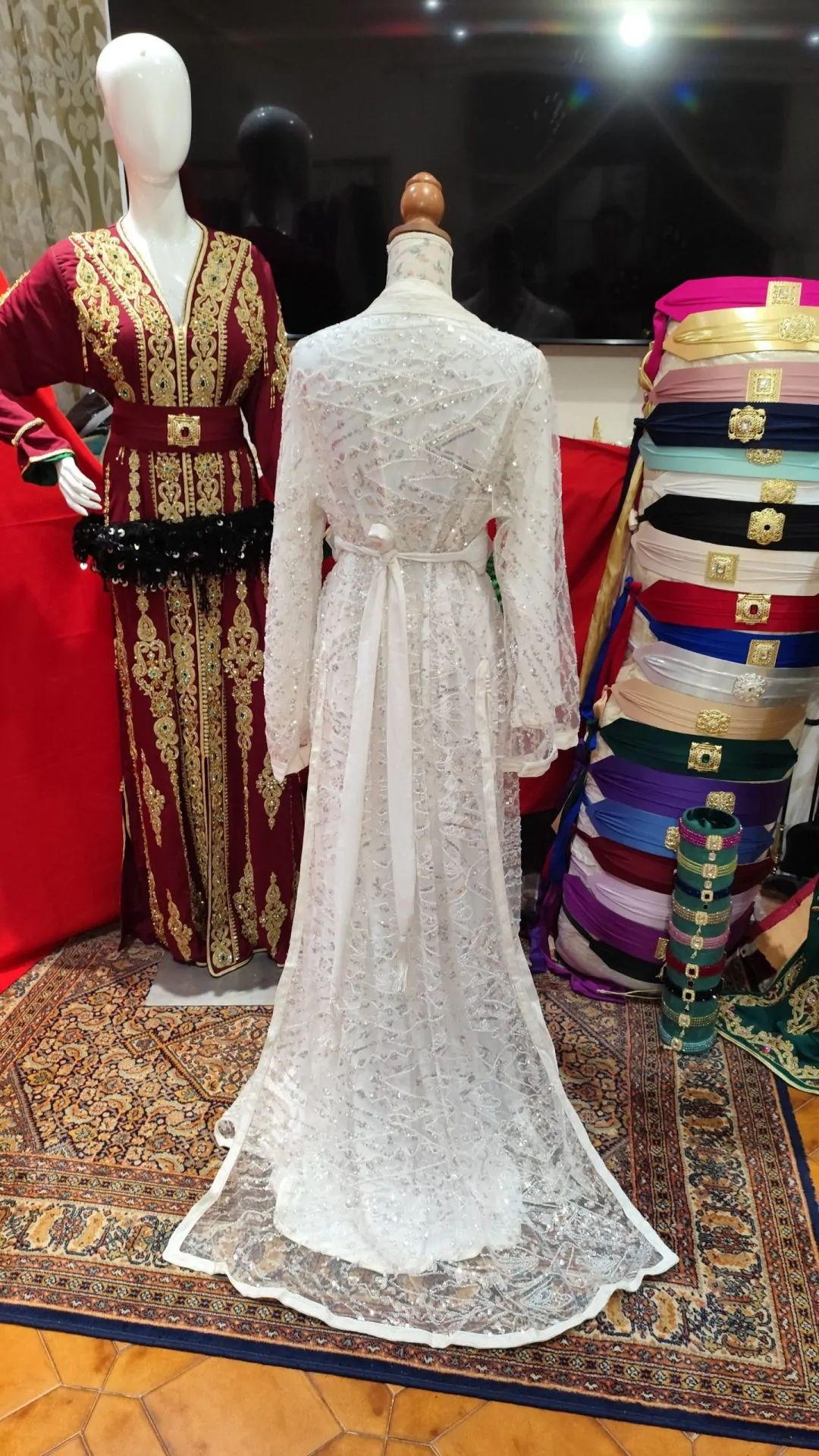 caftan marocain avec ceinture - takchita deux pièces – Image 2