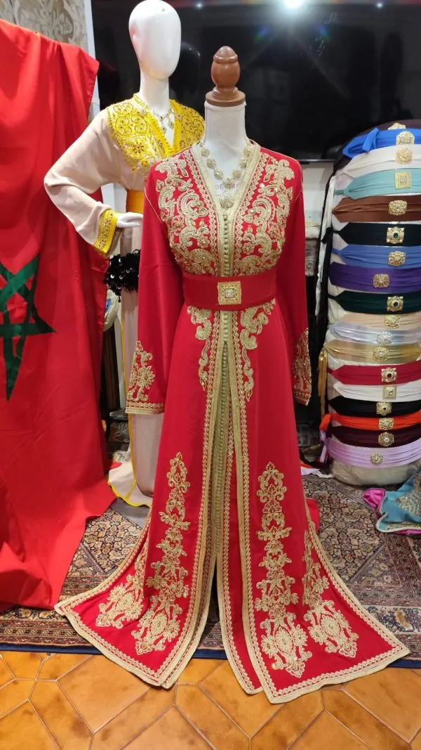 Caftán marroquí nuevo, talla grande – takchita de dos piezas — photo 8