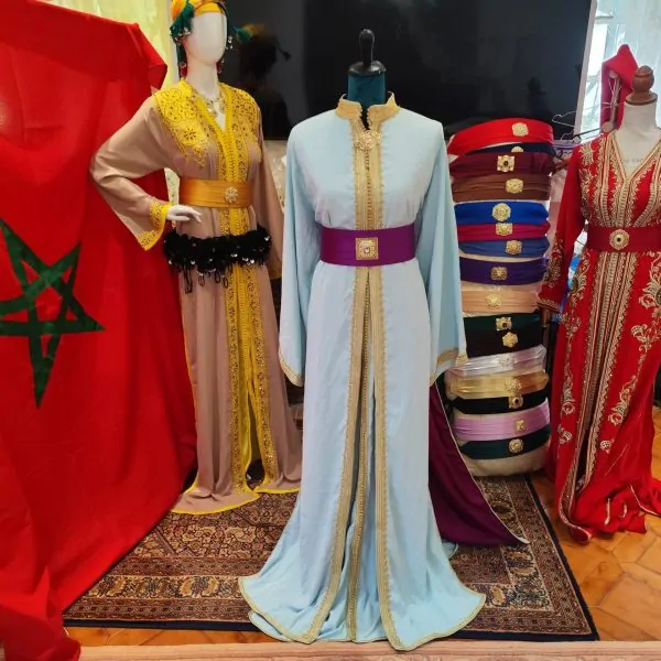 Caftano marocchino usato foderato, taglia forte — photo 12