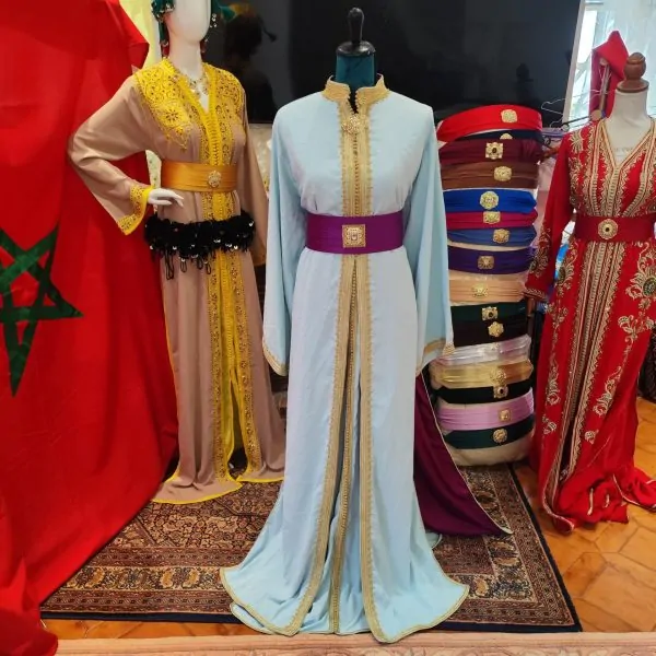 Caftano marocchino usato foderato, taglia forte — photo 10