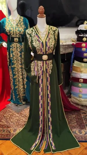 New lined Moroccan caftan – two-piece takchita