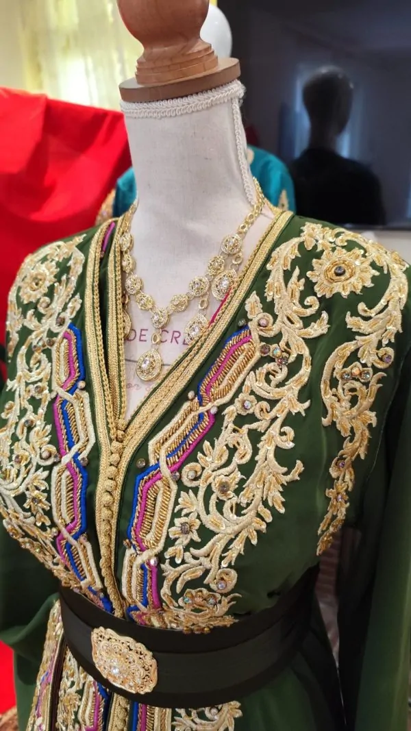 caftan marocain neuf doublé _ takchita deux pieces — photo 12