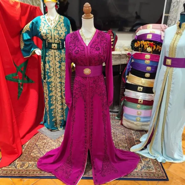 قفطان مغربي جديد مبطن