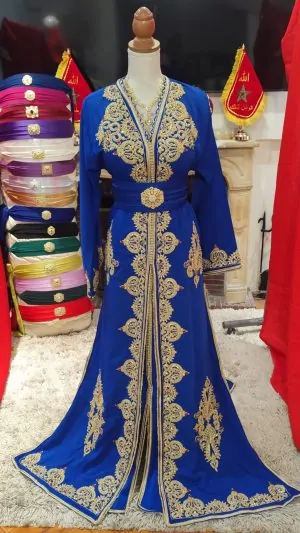قفطان مغربي جديد مبطن