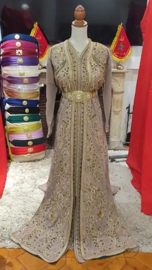 قفطان مغربي جديد مبطن