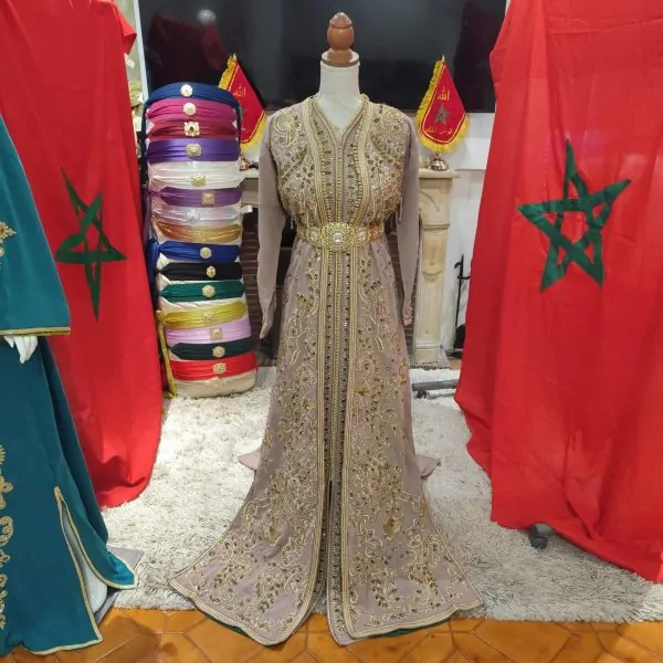 قفطان مغربي جديد مبطن