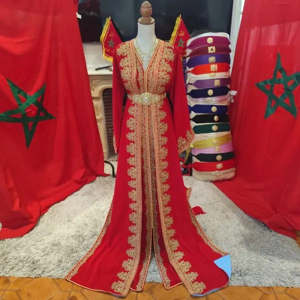 قفطان مغربي جديد مبطن